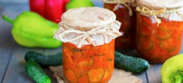 Огурцы по татарски на зиму в томате Огурцы по татарски на зиму в томате